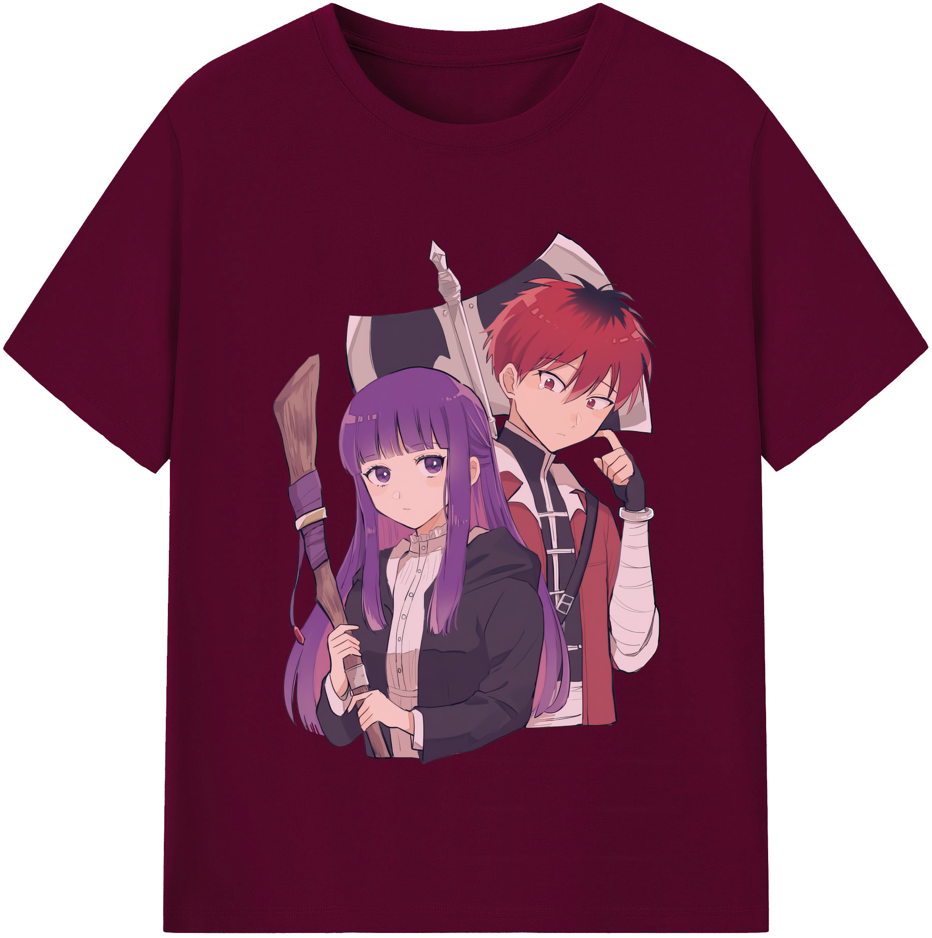 （画像用） 葬送のフリーレン Frieren レディースカジュアルプリントTシャツ（綿100％）